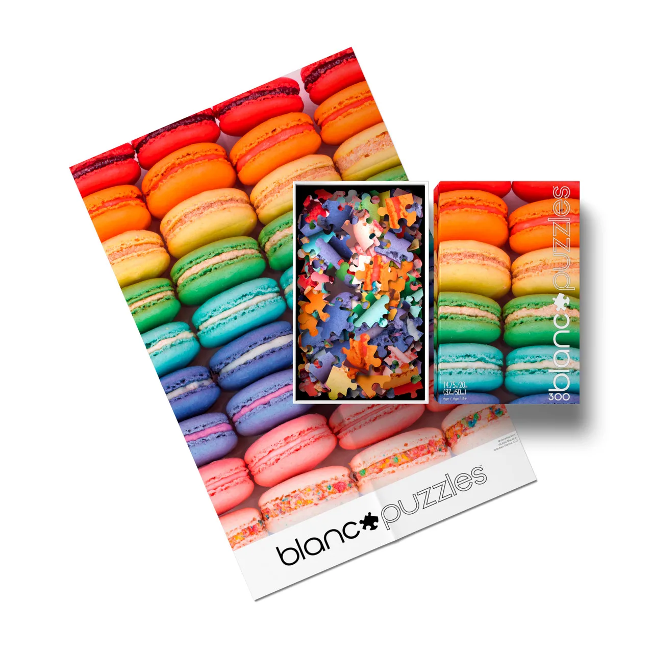 BLANC: Rainbow Macarons - 300 Piece Jigsaw Puzzle by Buffalo