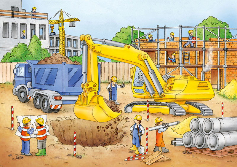 Busy Builders - Scratch and Dent Vehicles Jigsaw Puzzle