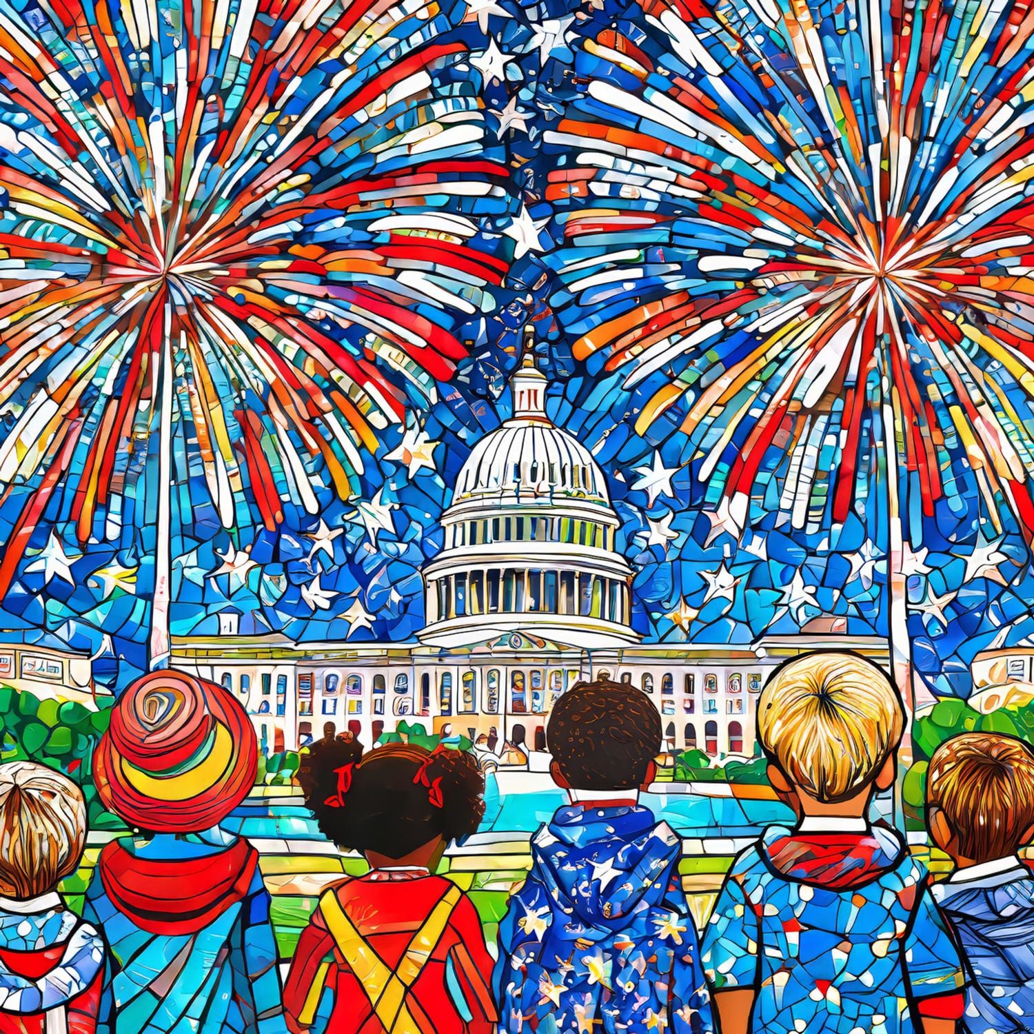 Summer Fireworks Patriotic