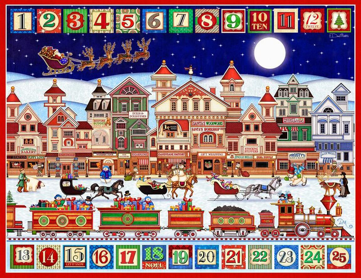 Santa's Quilting Workshop Christmas Jigsaw Puzzle By SunsOut