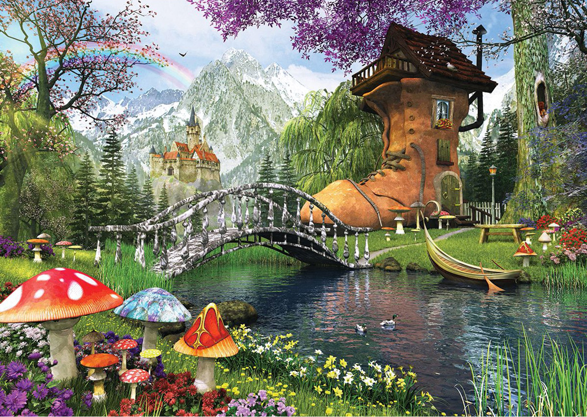The Old Shoe House - Scratch and Dent Fantasy Jigsaw Puzzle