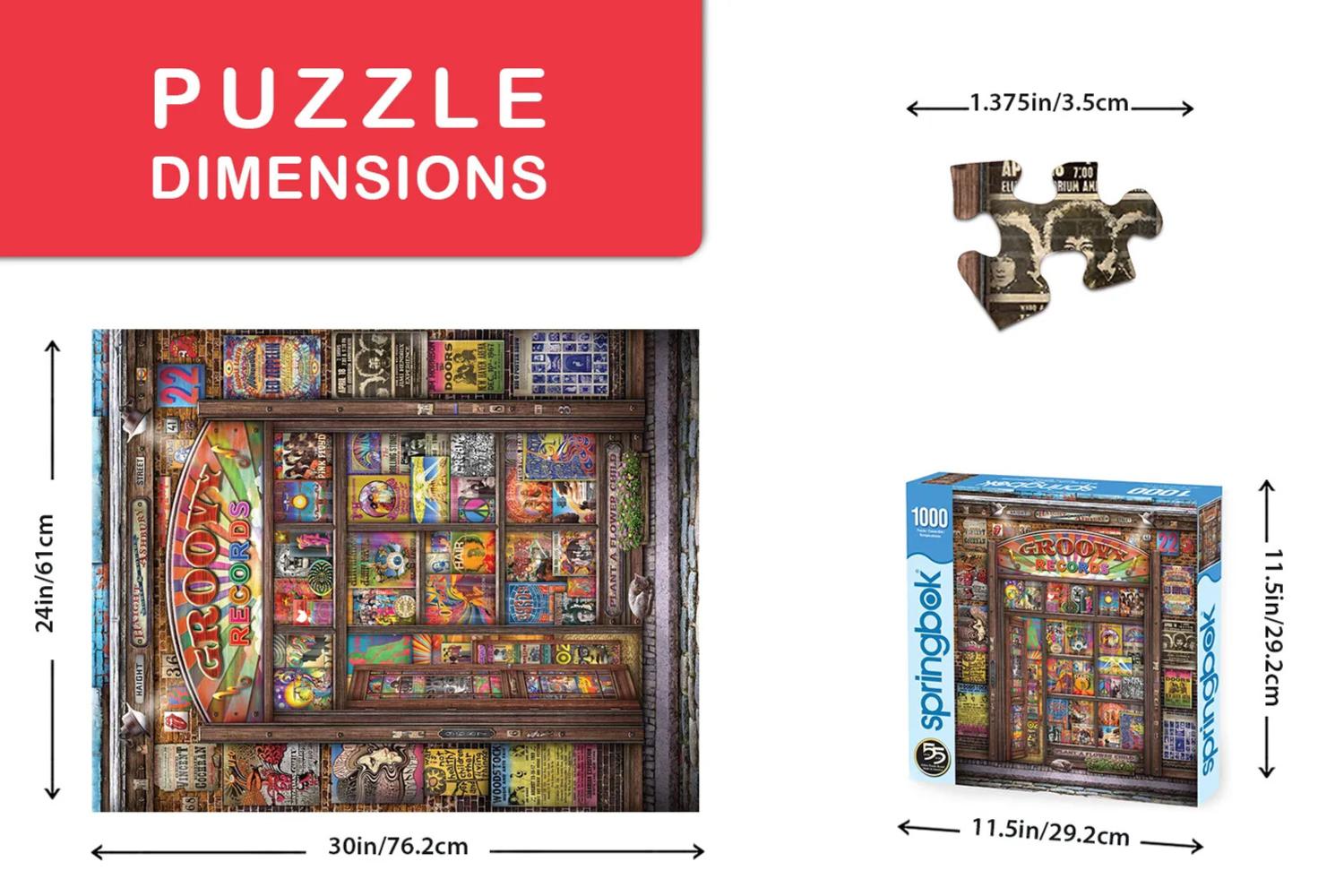 Groovy Records, 1000 Pieces, Springbok | Puzzle Warehouse