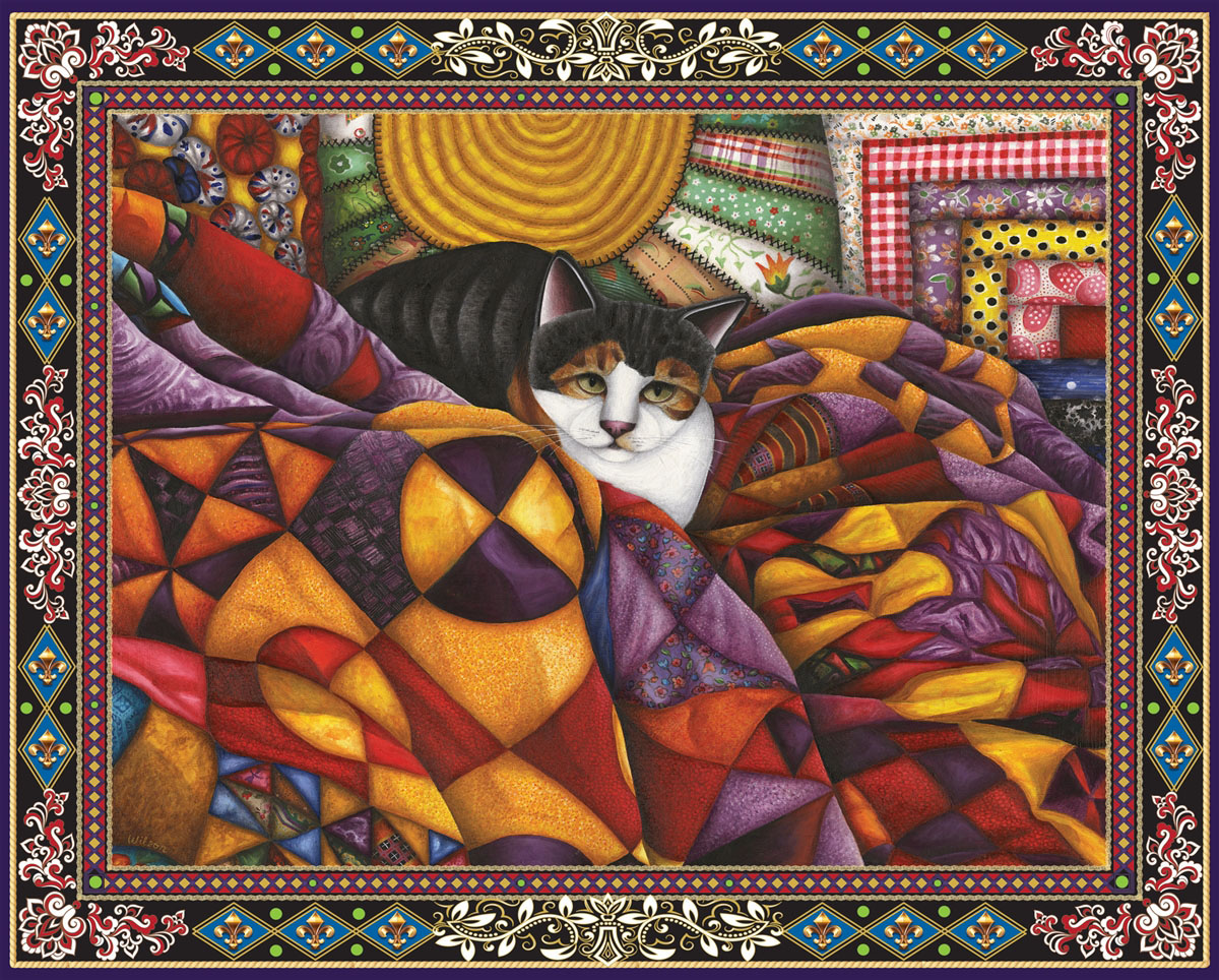 Quilted Cat Cats Jigsaw Puzzle