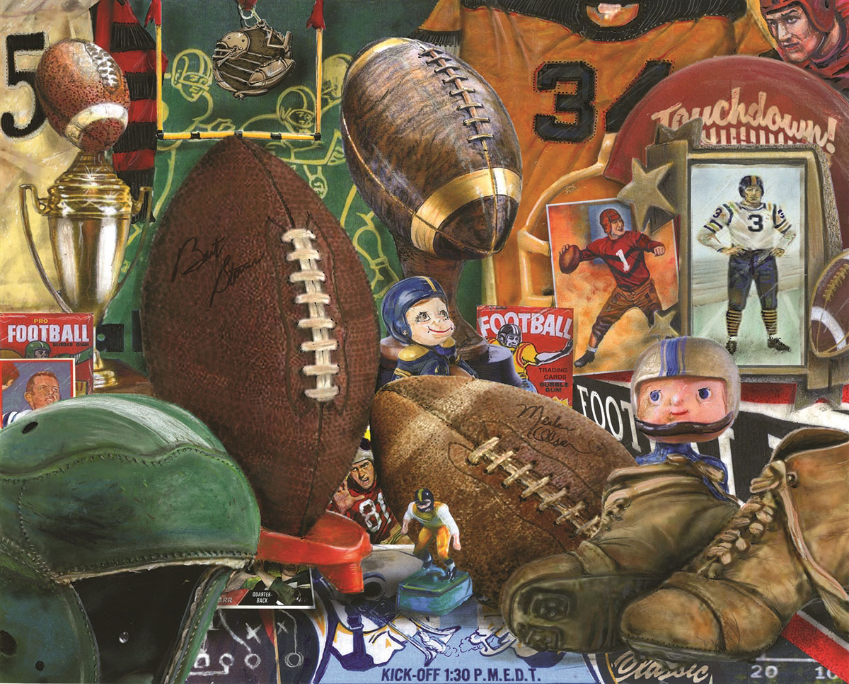 Vintage Football Sports Jigsaw Puzzle