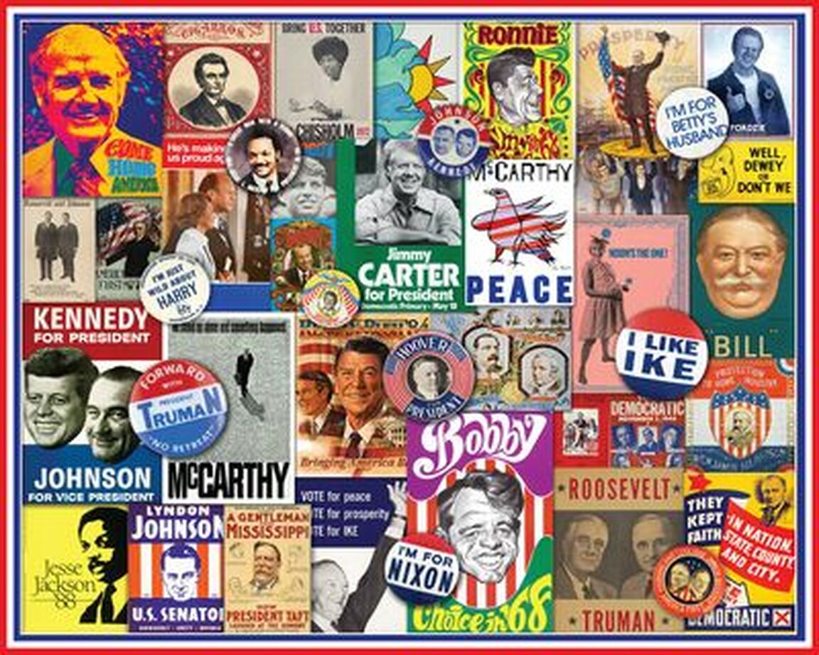 Poster Politics - Scratch and Dent Nostalgic & Retro Jigsaw Puzzle
