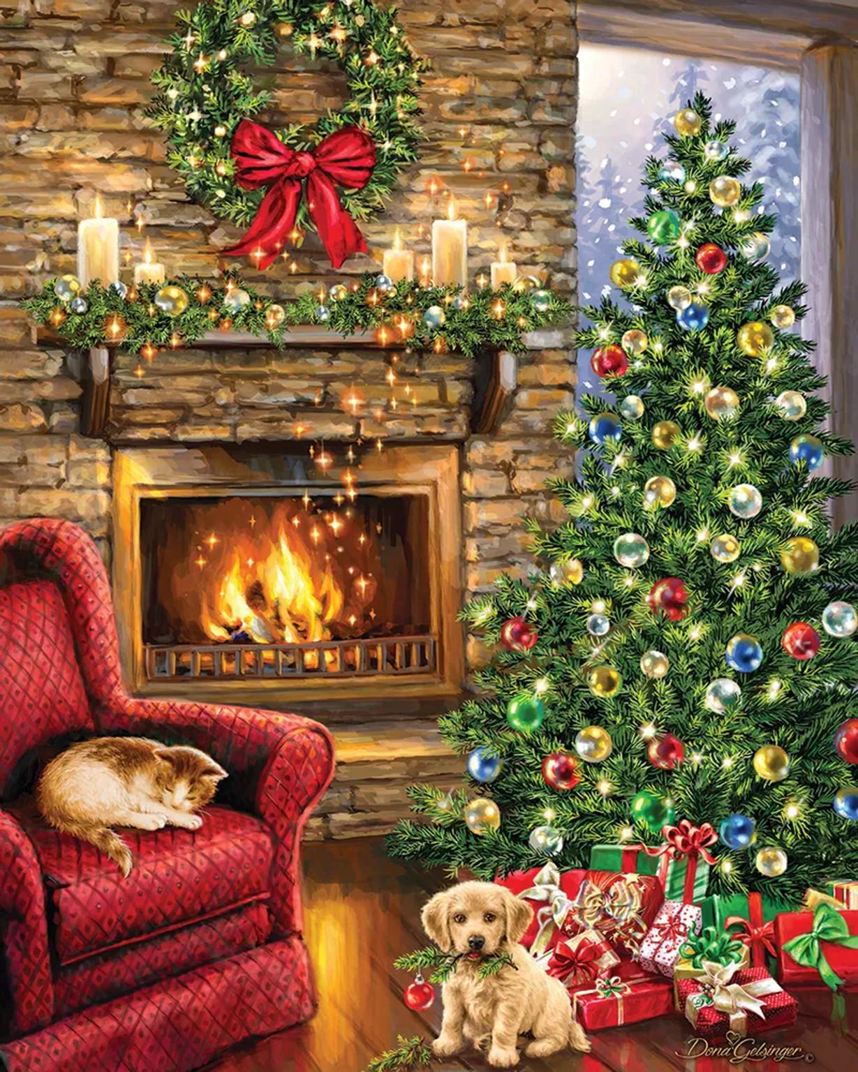 Fireside Christmas Christmas Jigsaw Puzzle