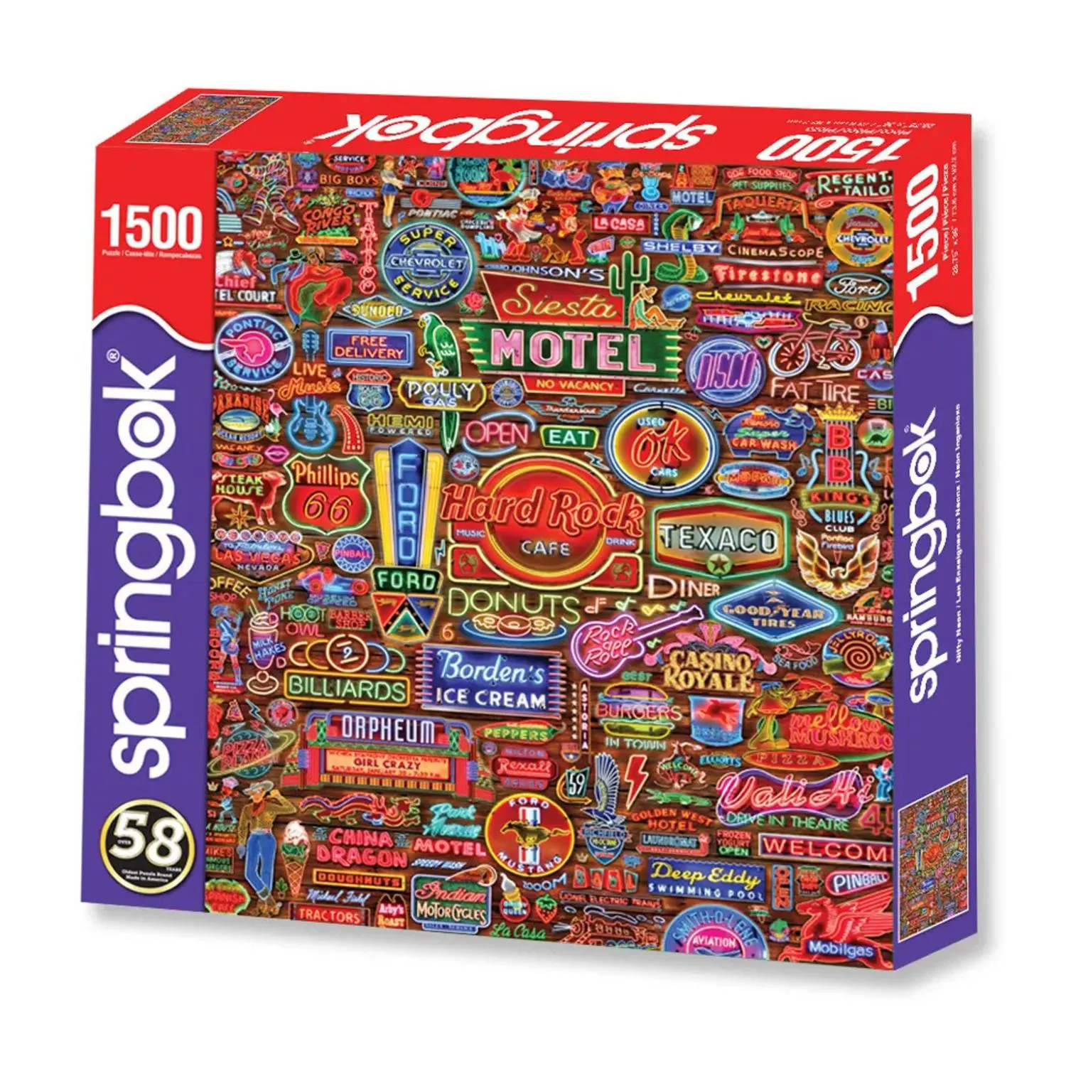 Nifty Neon - 1500 Piece Jigsaw Puzzle by Springbok | Puzzle