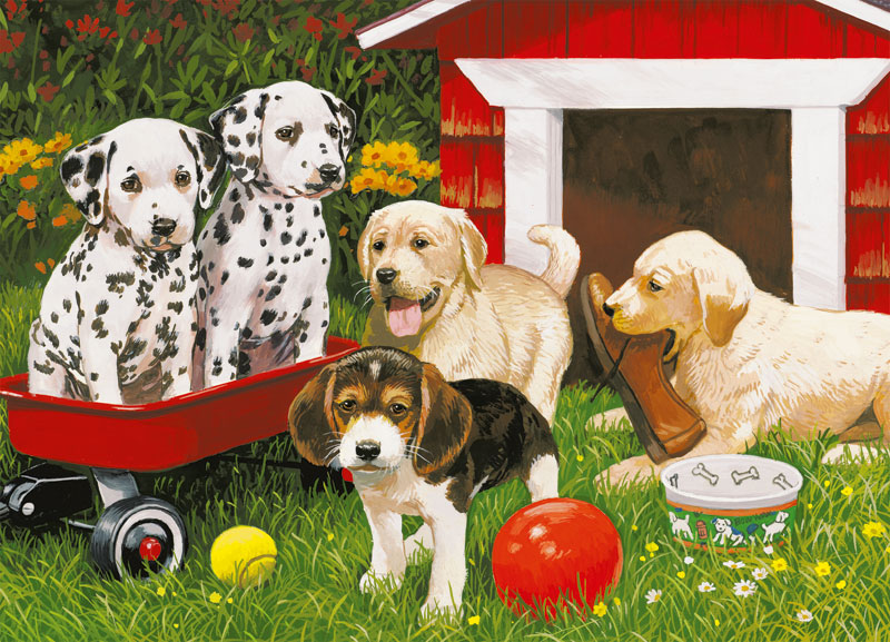 Puppy Party - Scratch and Dent Dogs Jigsaw Puzzle