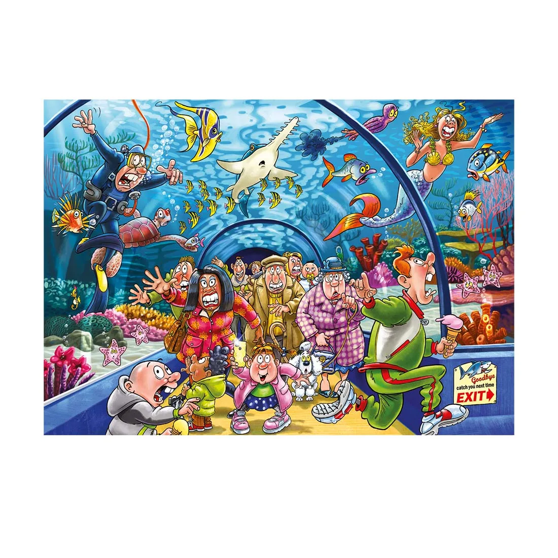 Wasgij Original 43: Aquarium Antics! People