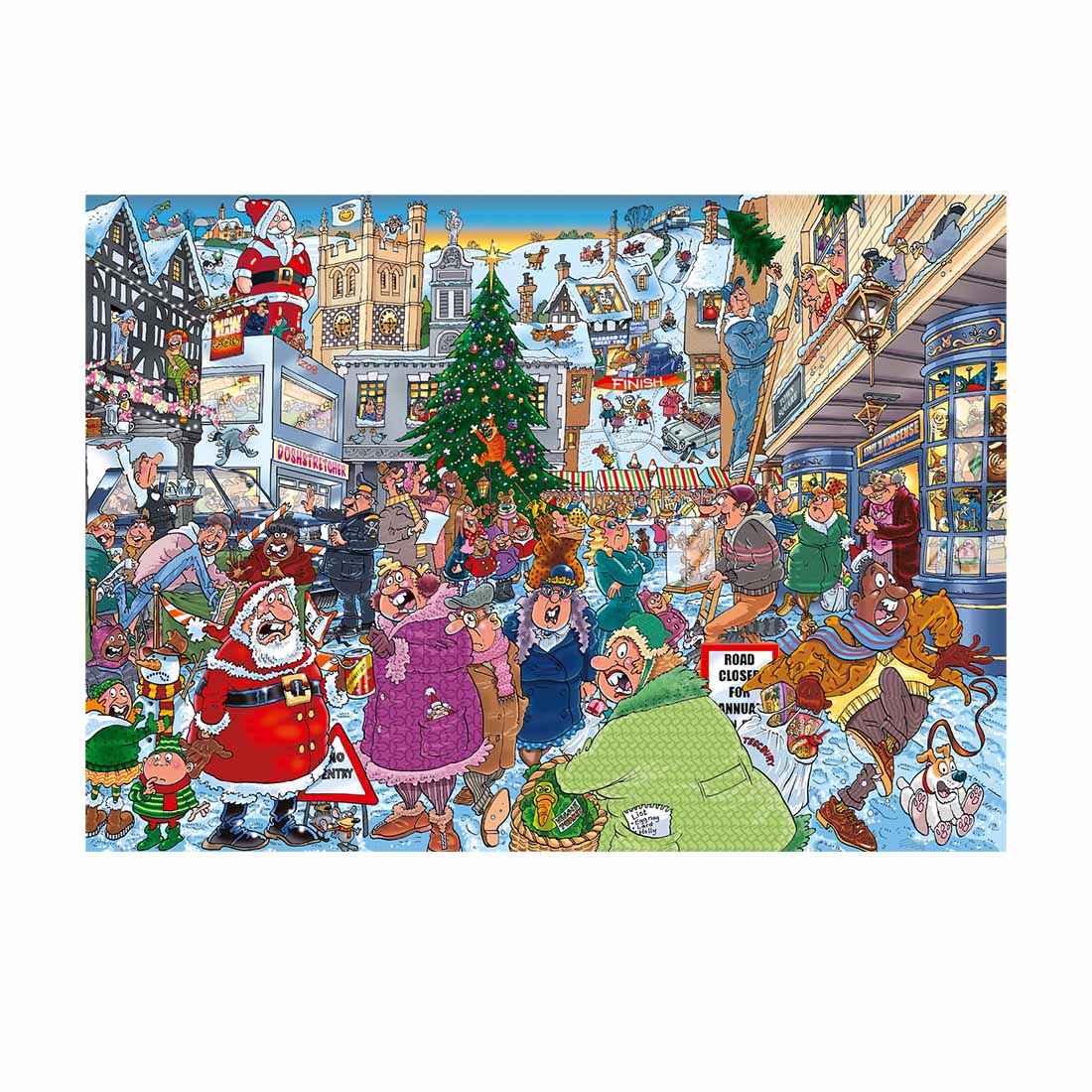 Wasgij Christmas 19: Santa Dash People Jigsaw Puzzle