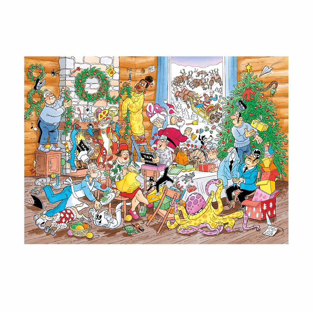 A Wooly Christams People Jigsaw Puzzle