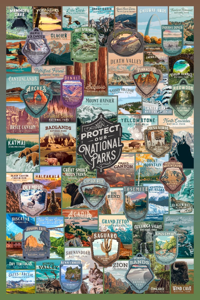 Protect our National Parks Collection, Collage, 1000 Pieces, Lantern