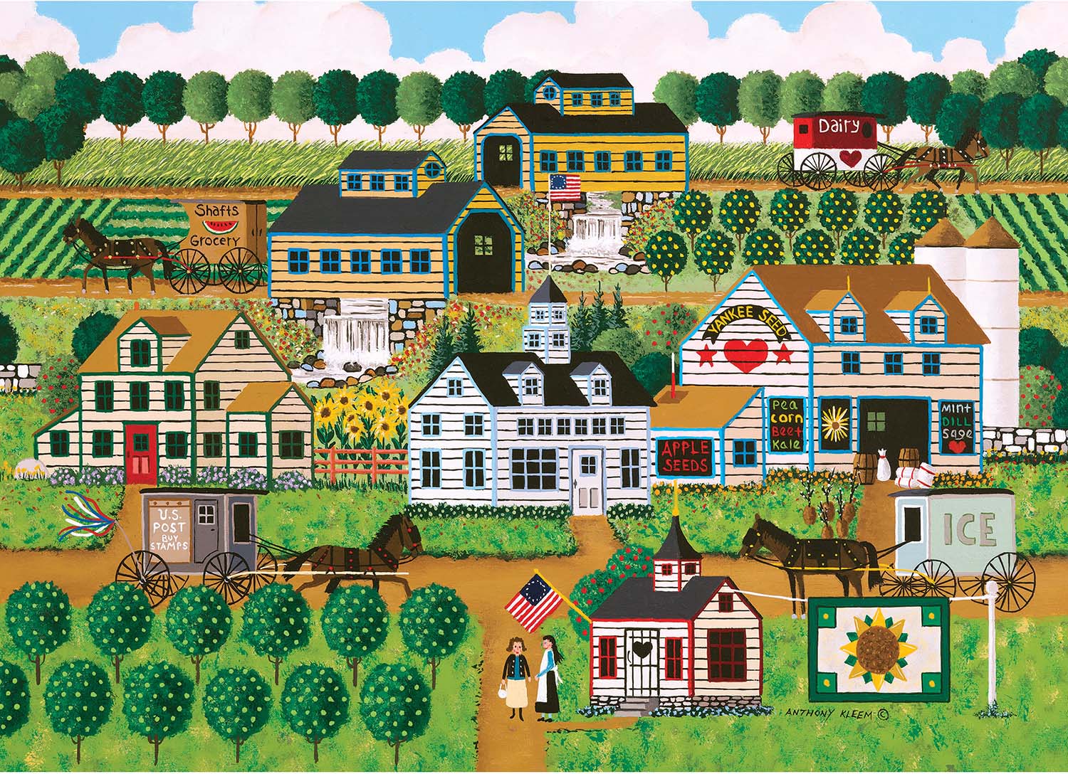 Home Country  - Yankee Seed Co. Countryside Jigsaw Puzzle