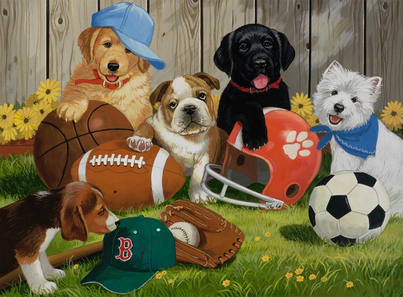 Let's Play Ball! Dogs Jigsaw Puzzle