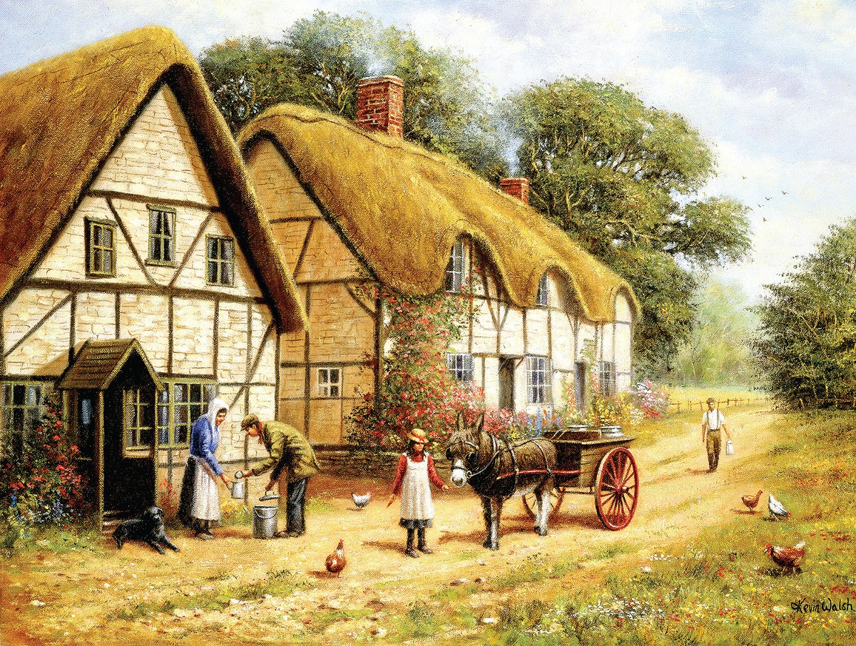 Delivering the Milk - Scratch and Dent Countryside Jigsaw Puzzle