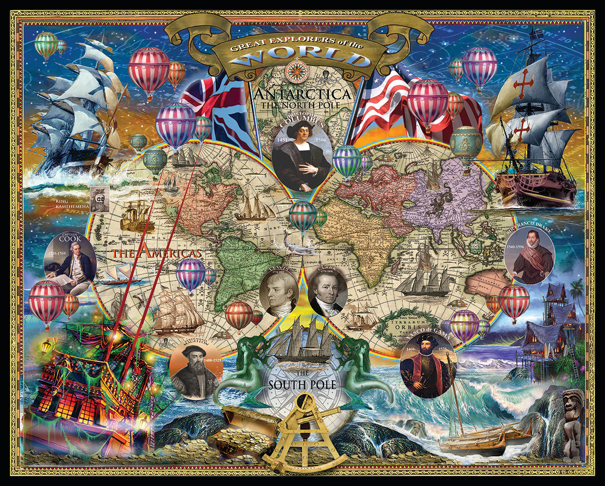 Herbal World Map Food and Drink Jigsaw Puzzle By Anatolian