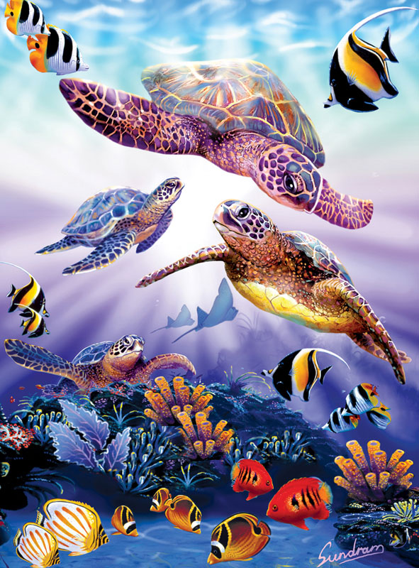 Turtle Play, 1000 Pieces, Buffalo Games | Puzzle Warehouse