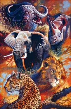 The Big Five - Scratch and Dent Jungle Animals Jigsaw Puzzle