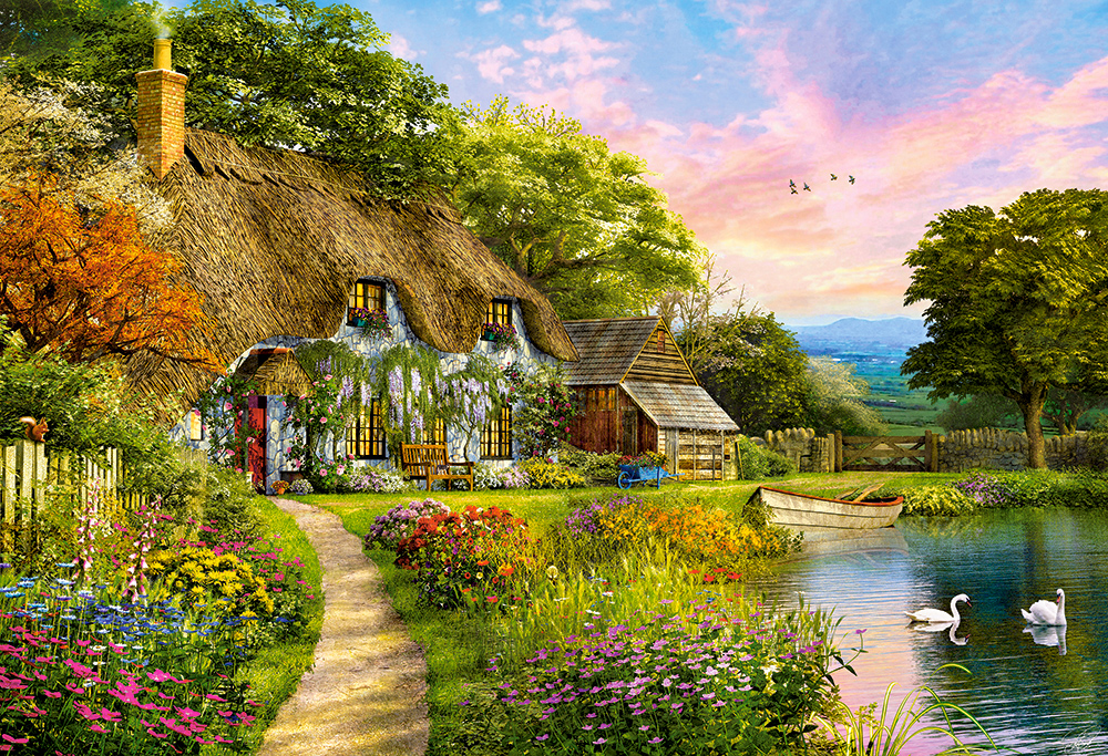 Countryside Cottage Countryside Jigsaw Puzzle