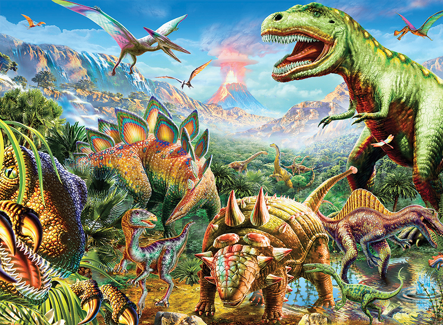 Dino Party Dinosaurs Glow in the Dark Puzzle