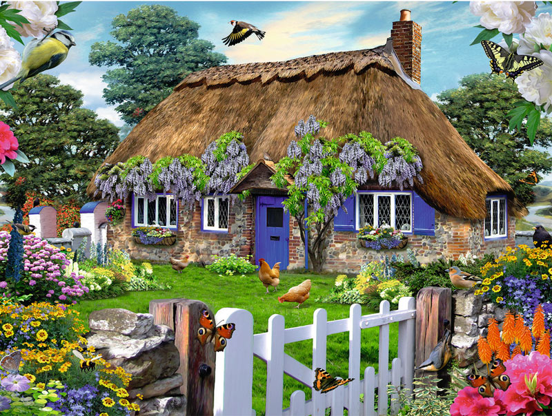 Cottage in England - Scratch and Dent Summer Jigsaw Puzzle
