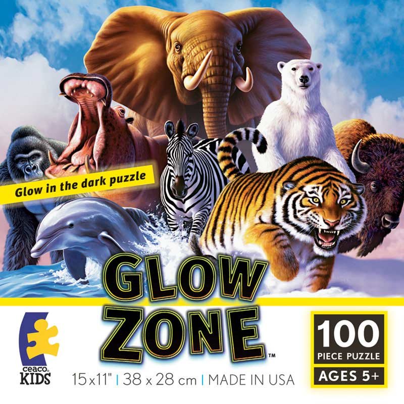 Mammals (Glow Zone) Jungle Animals Glow in the Dark Puzzle