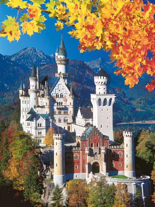 Neuschwanstein Castle In Autumn - Scratch and Dent Castle Jigsaw Puzzle
