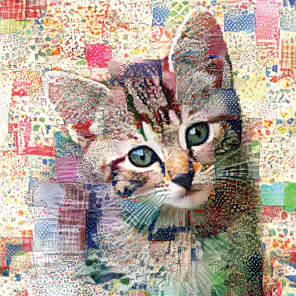 Quilted Tabby Kitten - Scratch and Dent Cats Jigsaw Puzzle