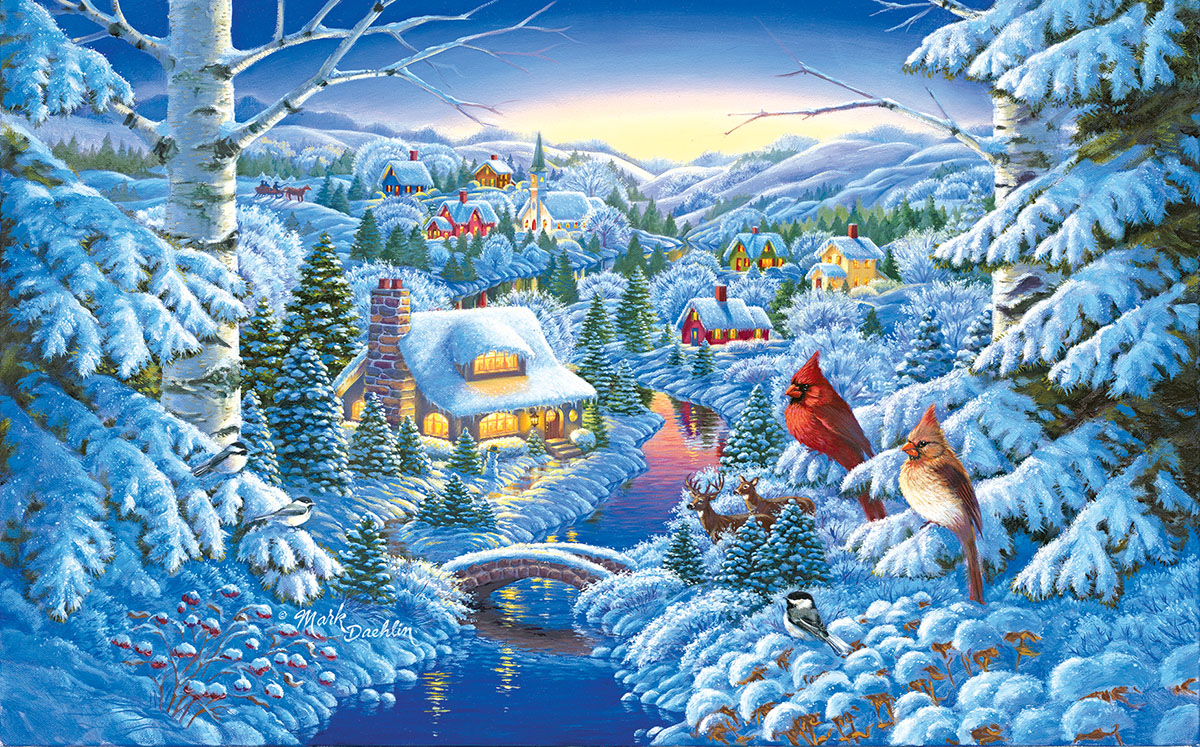 Snowball Ambush Folk Art Jigsaw Puzzle By MasterPieces
