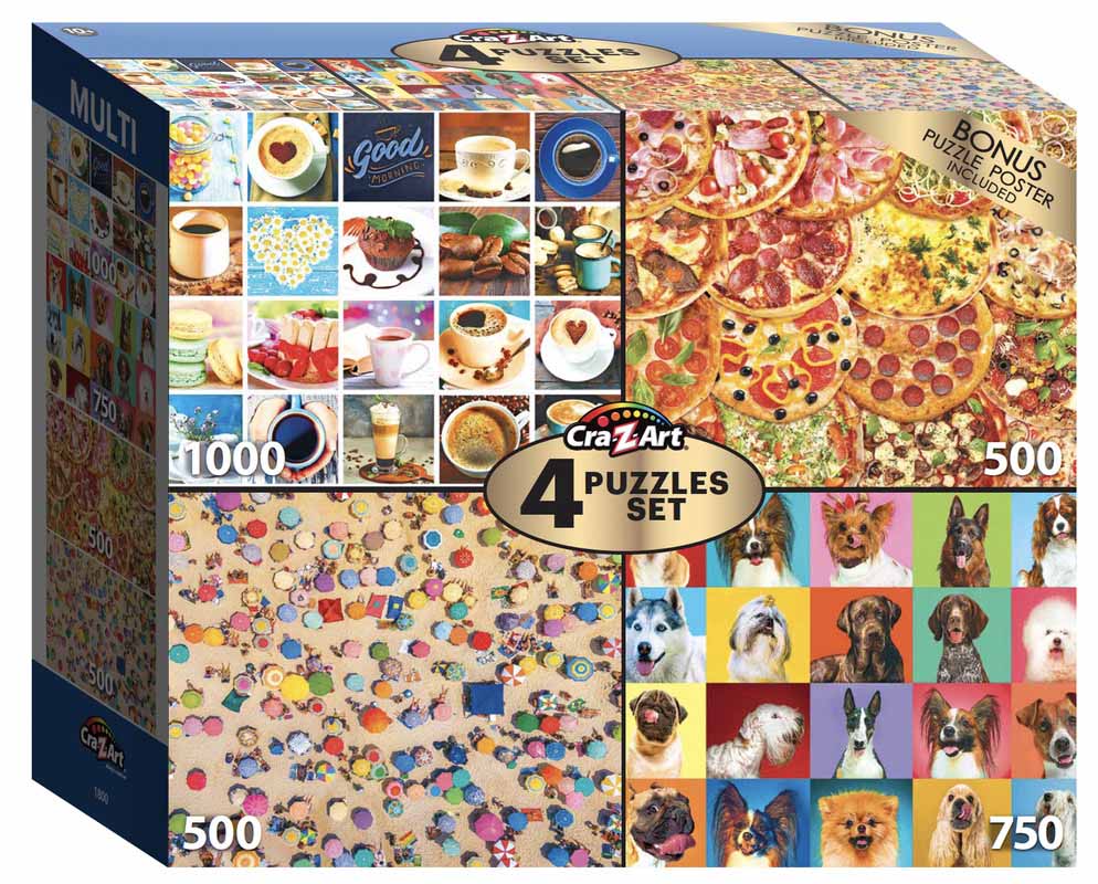 Roseart 4 In 1 Dogs Jigsaw Puzzle