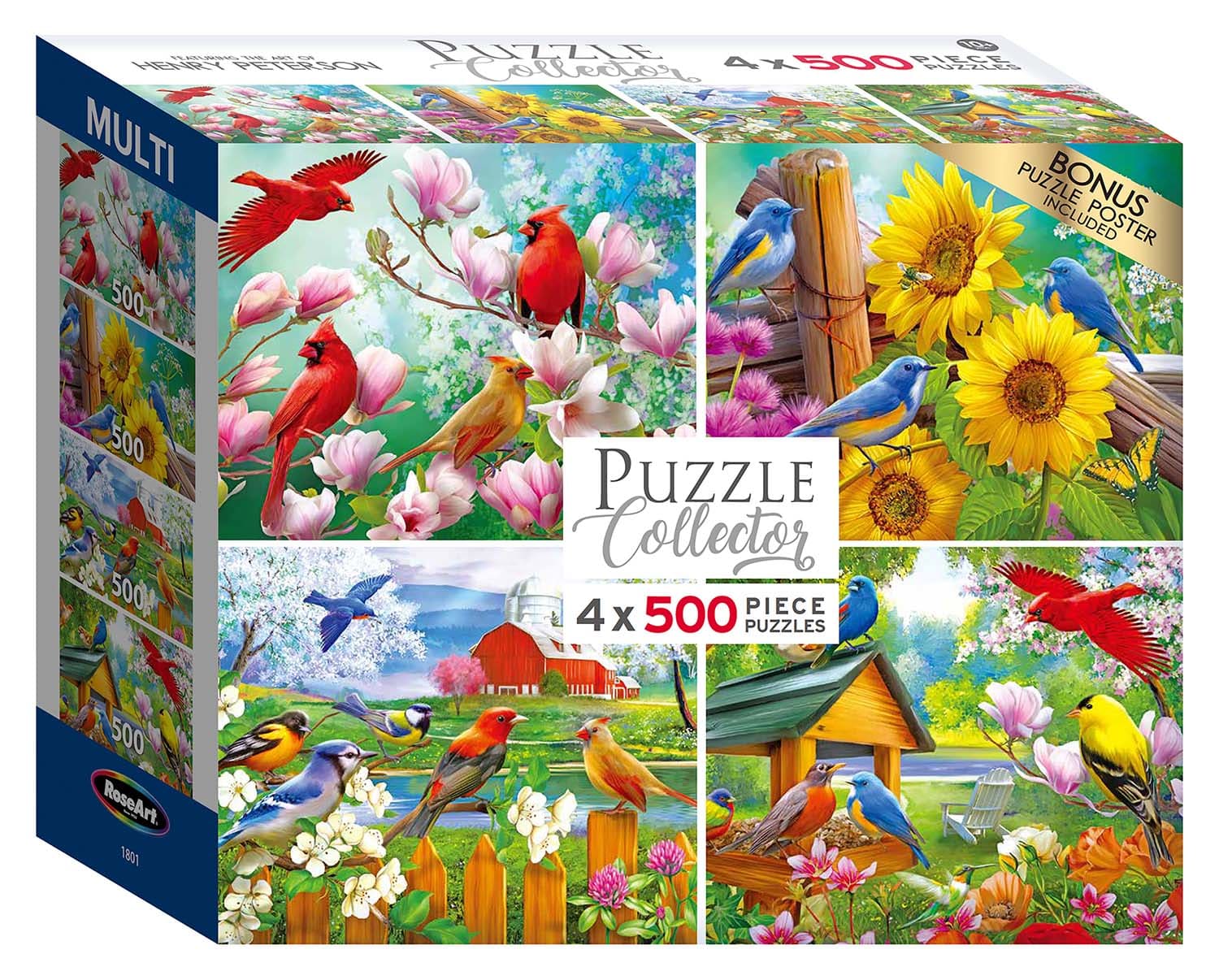 Puzzle Collector - 4 In1 - Songbirds - 500 Piece Jigsaw