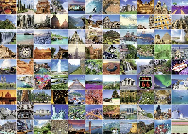 99 Beautiful Places on Earth - Scratch and Dent Travel Jigsaw Puzzle