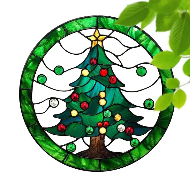 Colorful Christmas Tree Sun Catcher