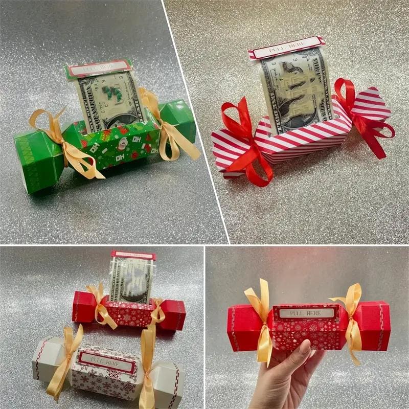 Christmas Surprise Money Pull Pouch - 4 pack