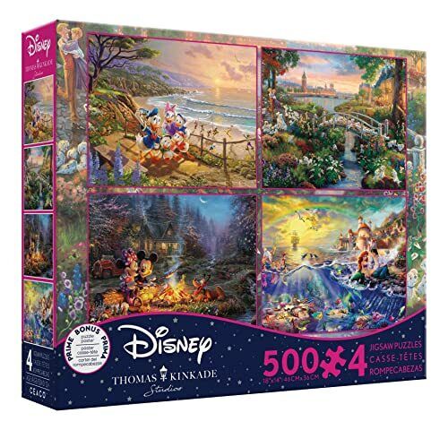 4 in 1, Multi-Pack Thomas Kinkade Disney Collection Disney Jigsaw Puzzle