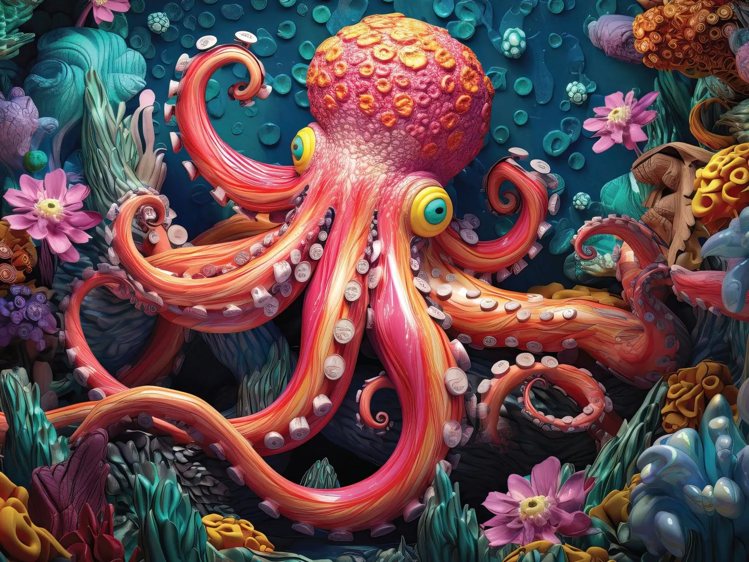 Octopus Textured Sea Life