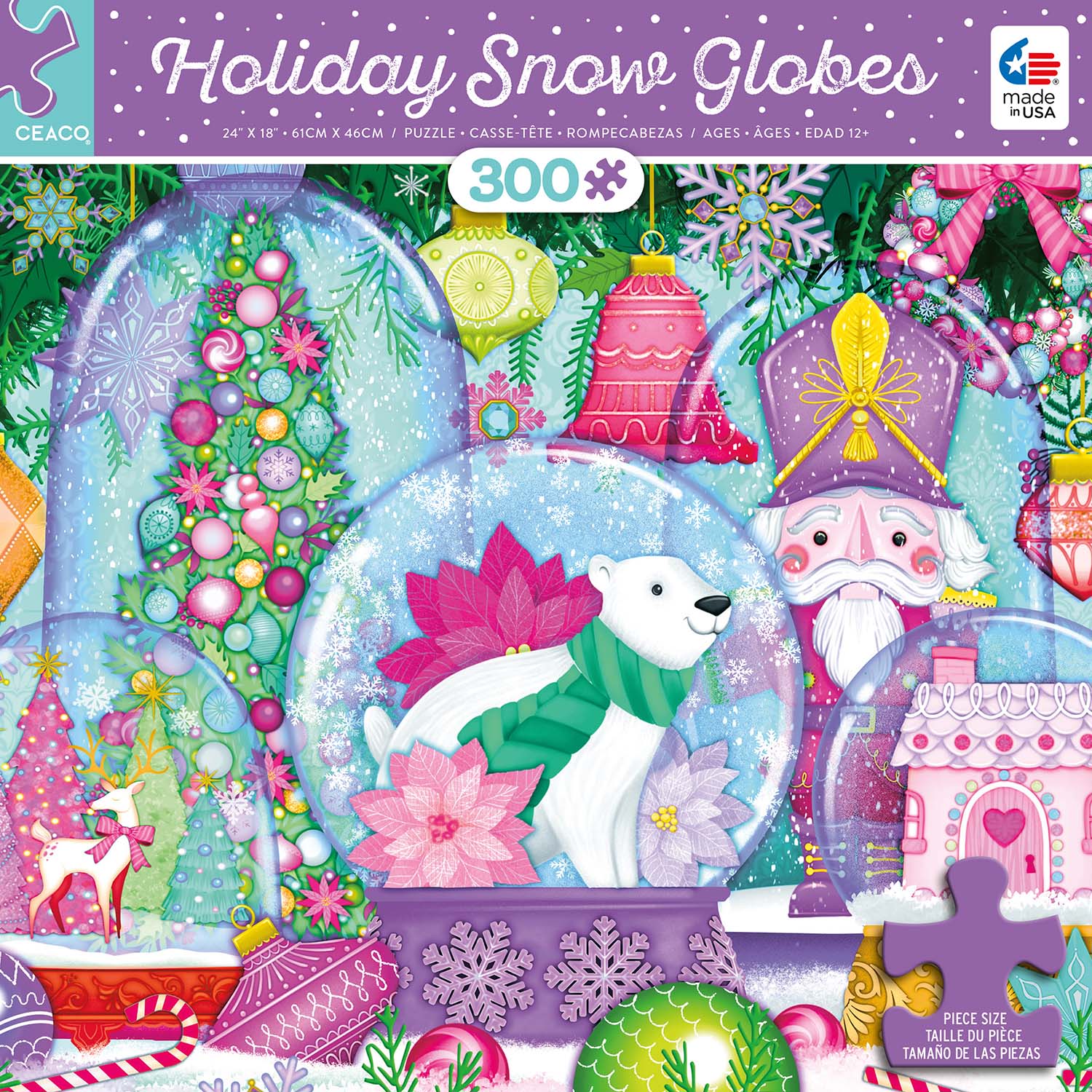 Holiday Snow Globes Animals Jigsaw Puzzle