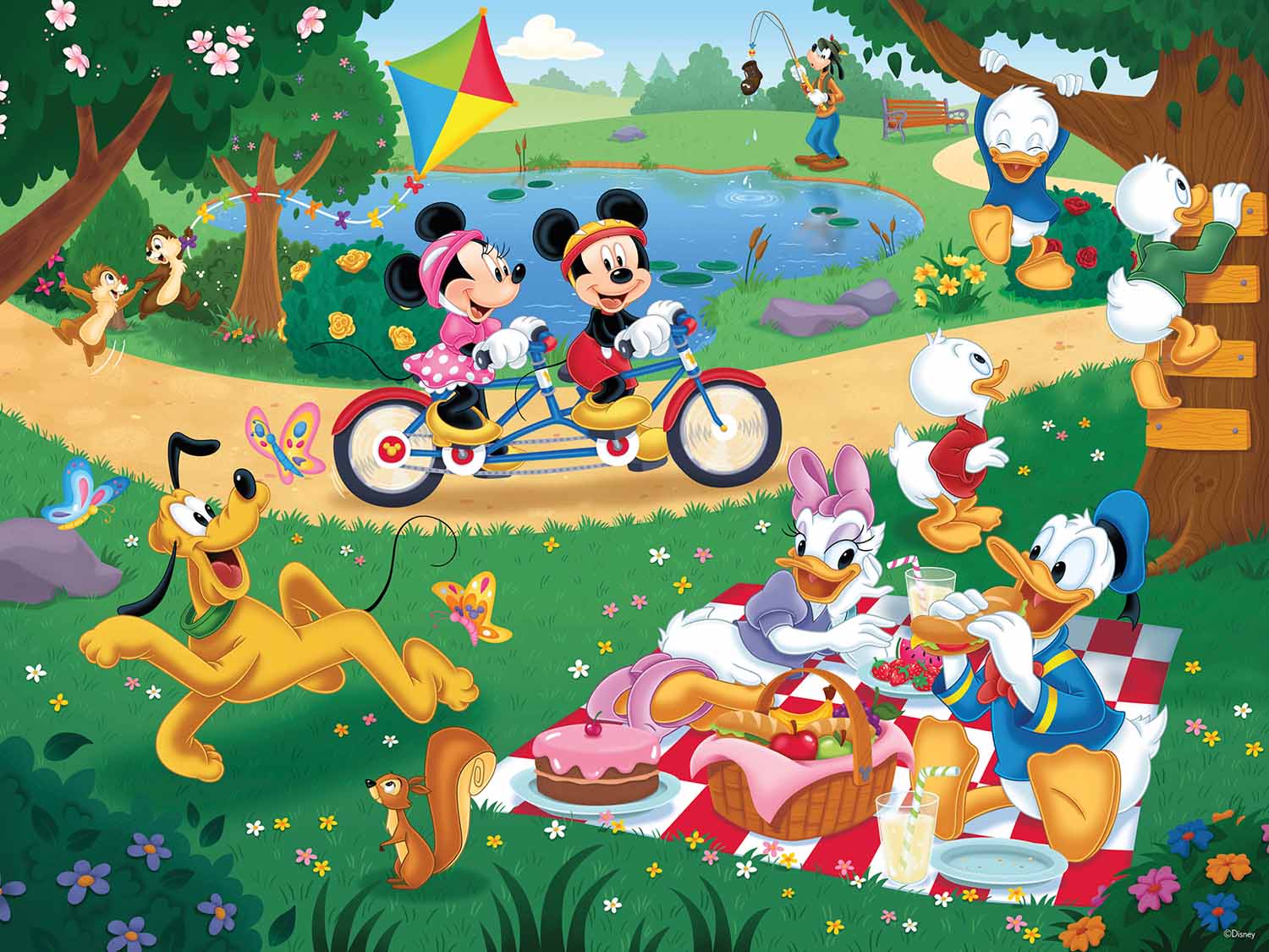 Mickey & Minnie In The Park Disney Jigsaw Puzzle