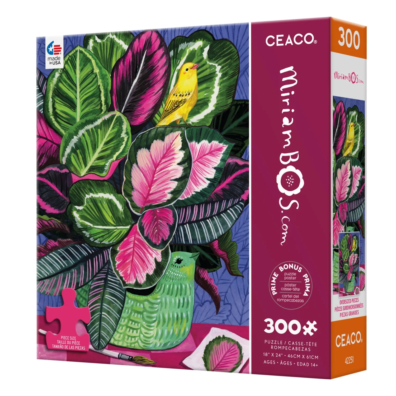 Calathea And Birds Flower & Garden