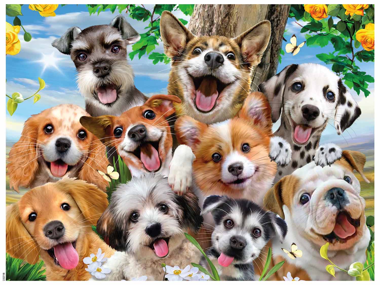 Selfies - Selfie Pups Dogs Jigsaw Puzzle