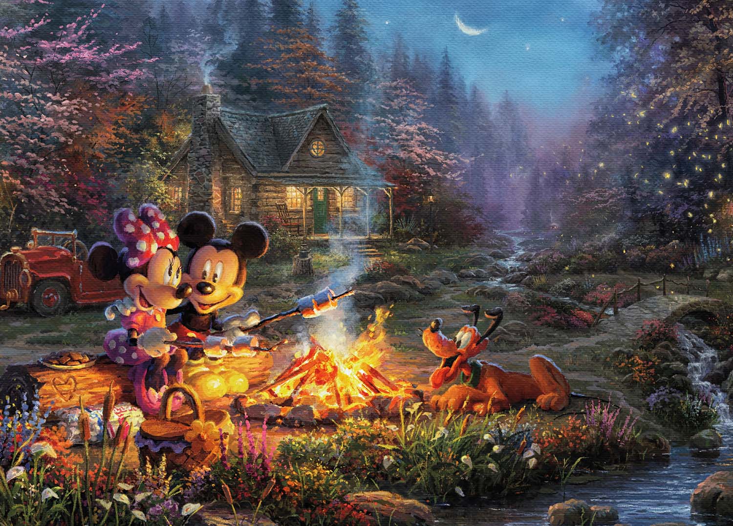 Mickey & Minnie Sweetheart Campfire Disney Jigsaw Puzzle