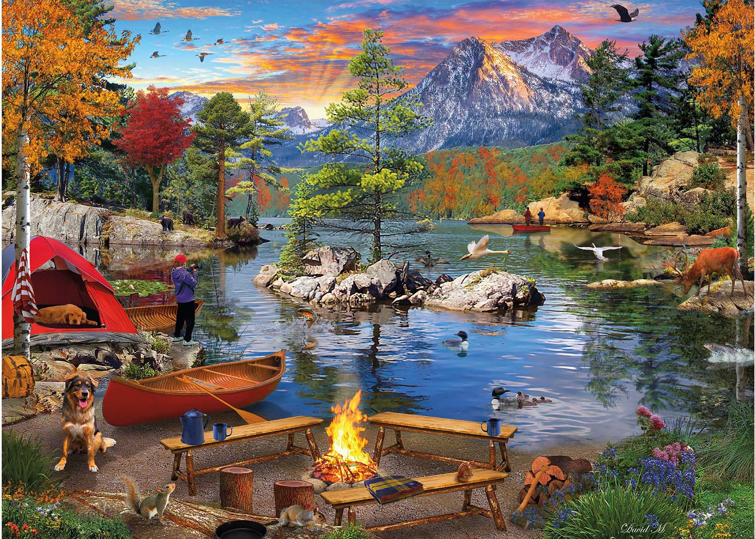 Father and son fishing trip jigsaw puzzle