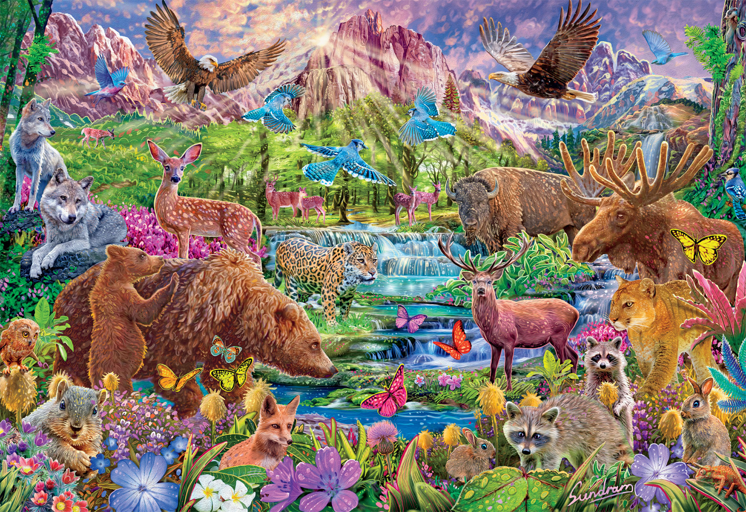 Majestic Wilderness Animals Jigsaw Puzzle