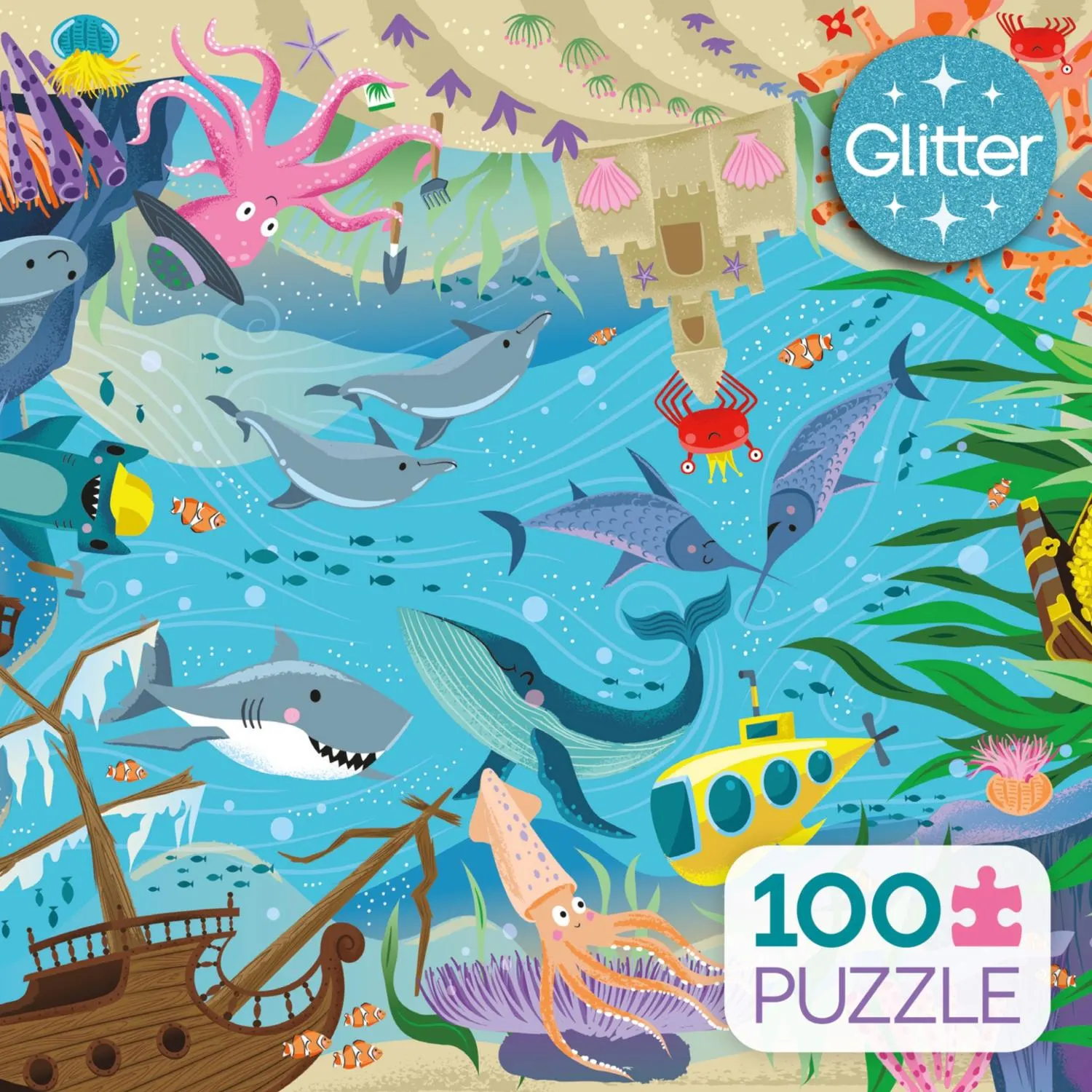 Under The Deep Blue Sea Glitter Sea Life
