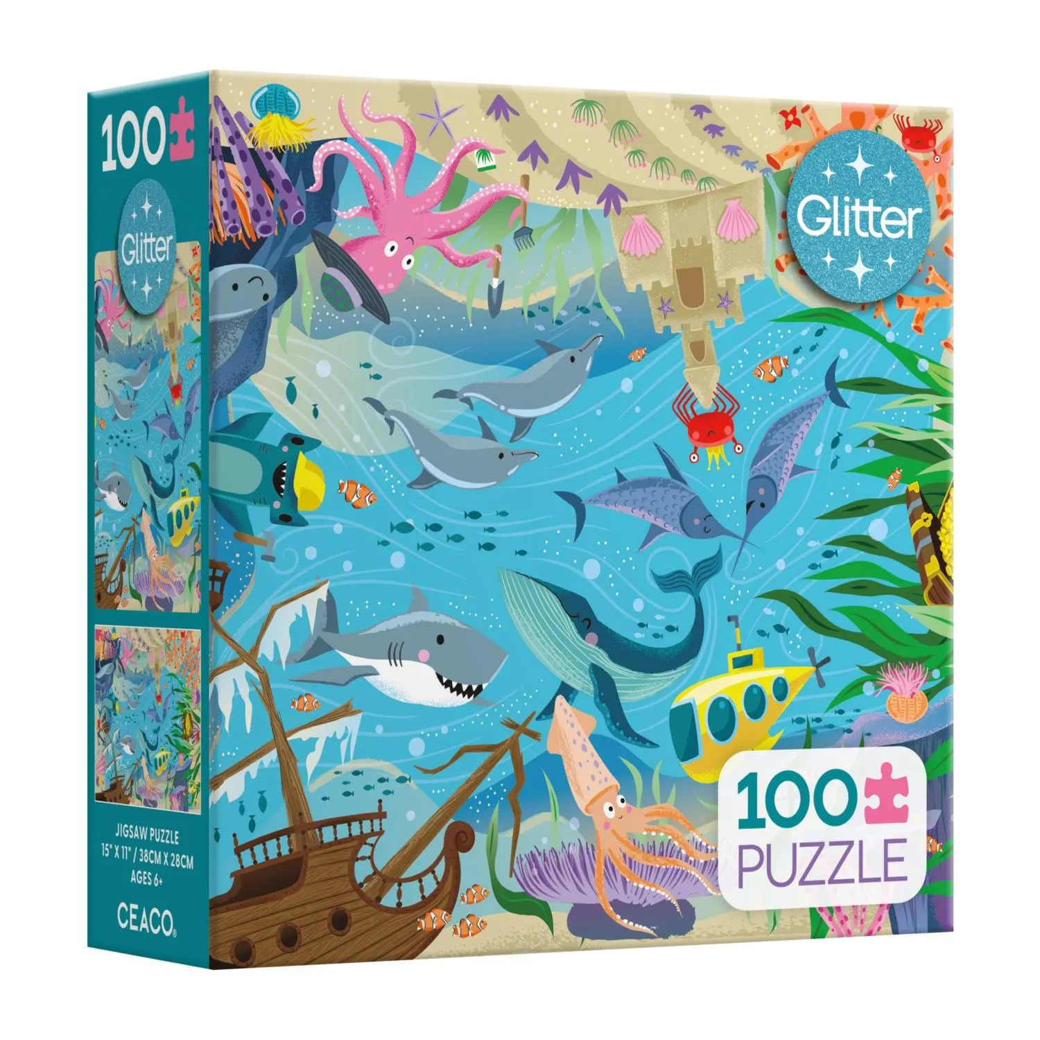 Under The Deep Blue Sea Glitter Sea Life
