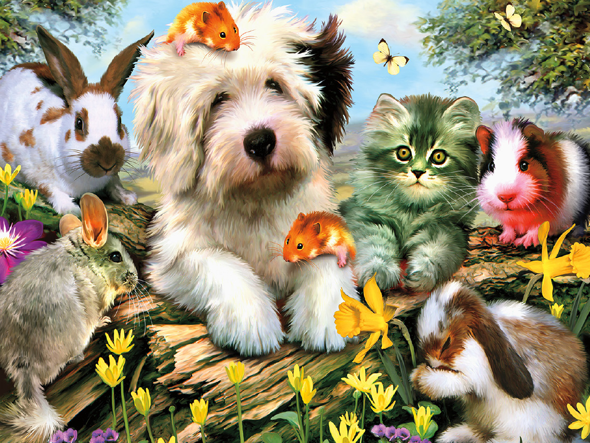 Furry Friends (Harmony) - Scratch and Dent Animals Jigsaw Puzzle