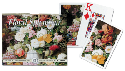 Double deck play.cards. Bouquets. Opti