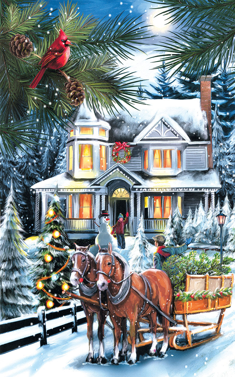 Here comes the Tree - Scratch and Dent Winter Jigsaw Puzzle