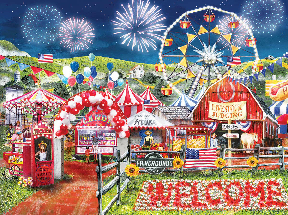 Barnyard Crowd Vehicles Jigsaw Puzzle By MasterPieces