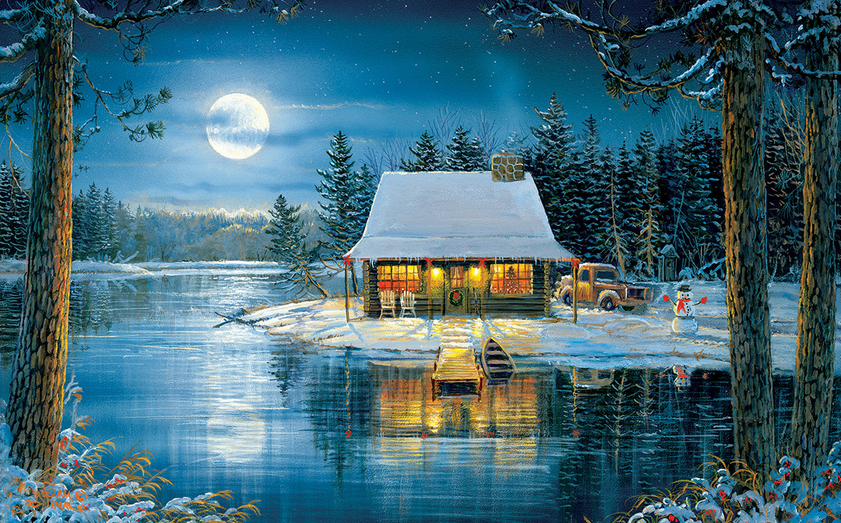 Lake Reflections - Scratch and Dent Winter Jigsaw Puzzle